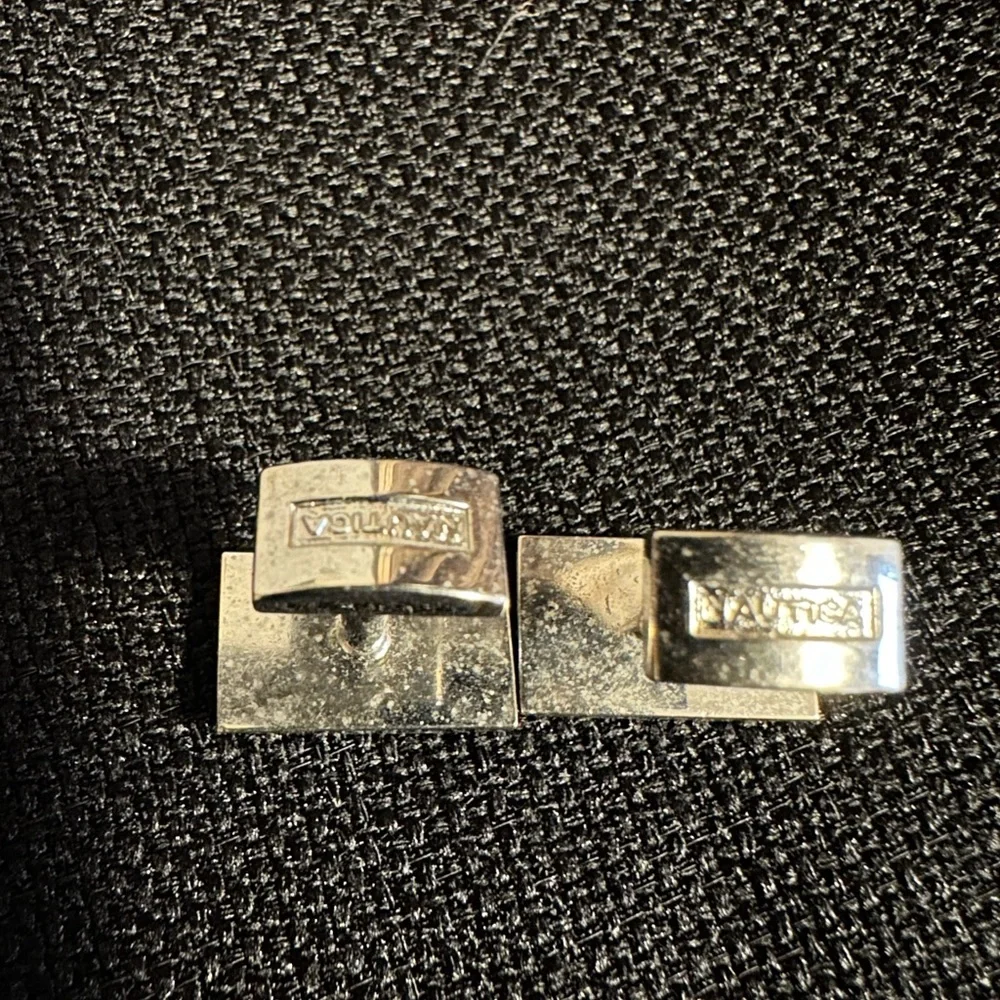 Nautica cuff links. Beautiful silver and brown stone. Only wore once.